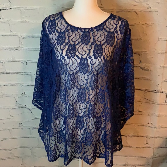 None Jackets & Blazers - 💙 BEAUTIFUL blue lace shawl. One size fits all! 💙